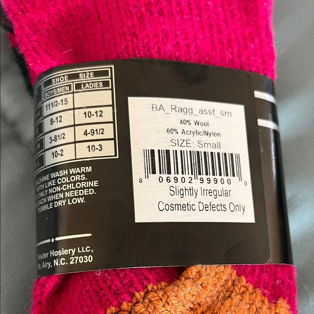 Stone Mountain Accessories Ribbed Crew Socks — Teal, Dark Green & Pink - Picture 3 of 10